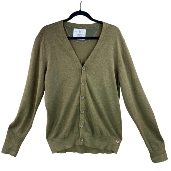 Banana Republic Womens 100% Linen Lightweight Grandpa Cardigan Sweater Size M - Picture 1 of 6